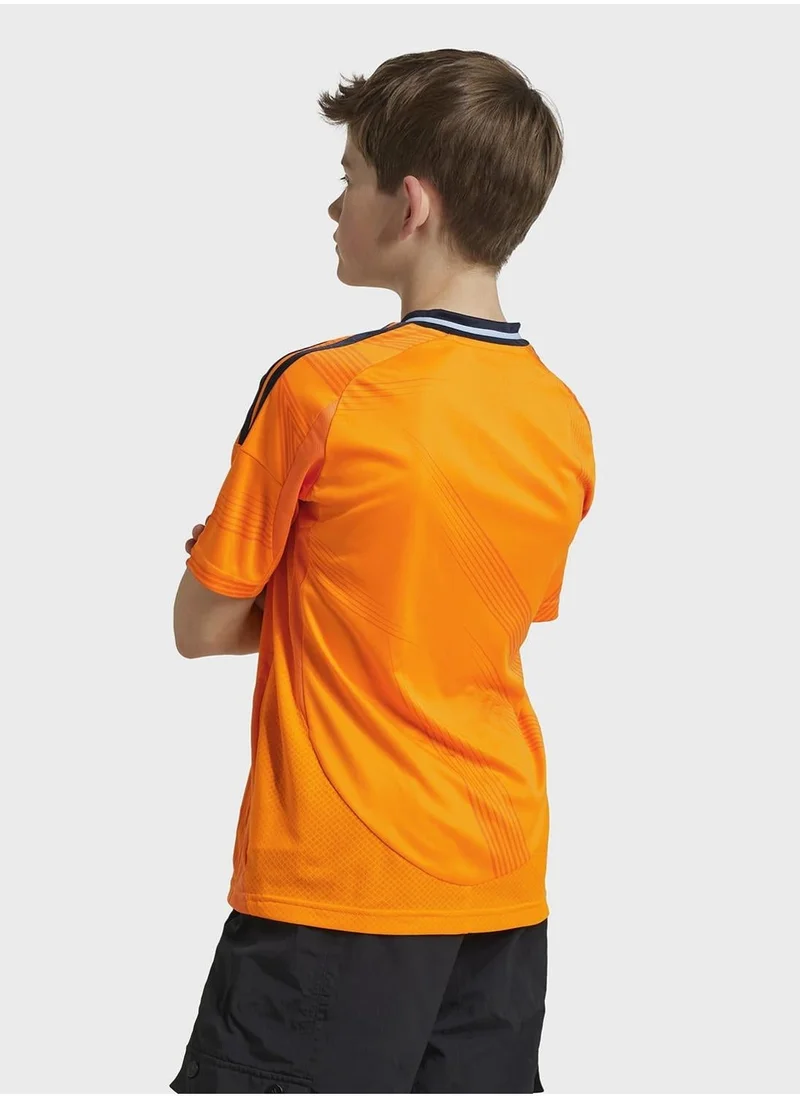 Adidas Real A Jsy Y Orange Football Jerseys For Boys 128